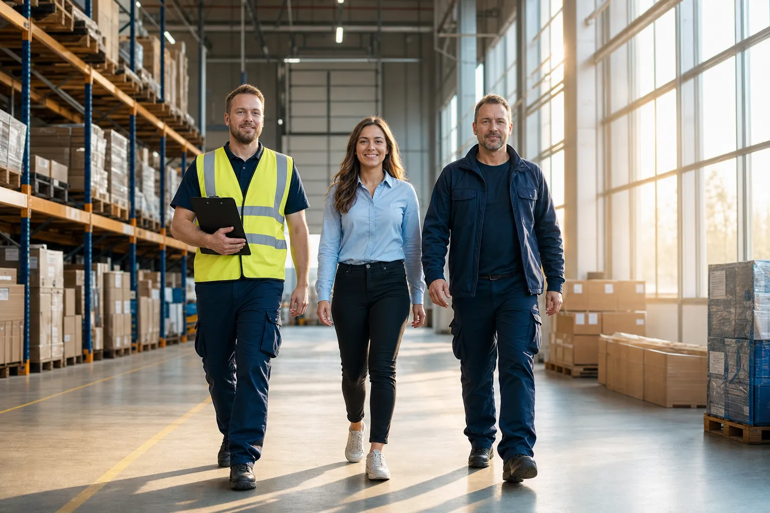 Vuokratyöntekijöitä rakennuksen, logistiikan ja toimiston ammattialoilta